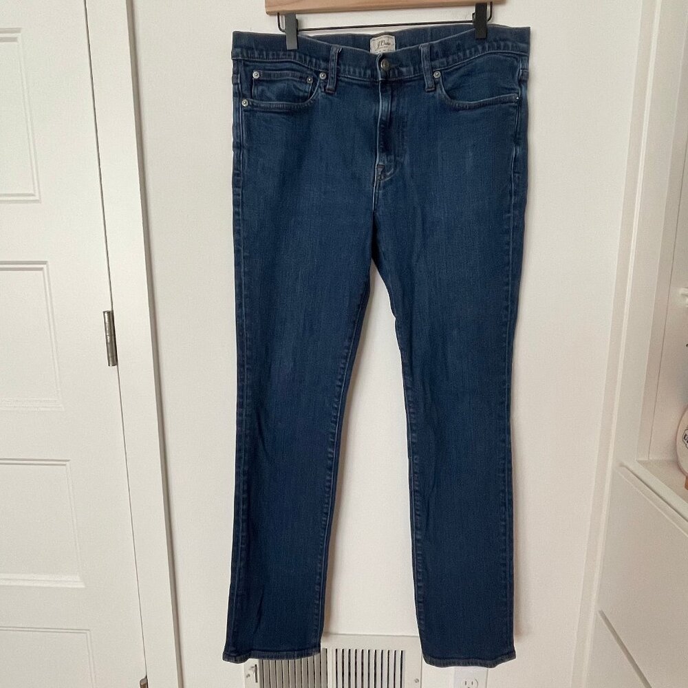 J. Crew 770 Straight-fit Jean In Stretch Resin Rinse Japanese Denim Size 34/34